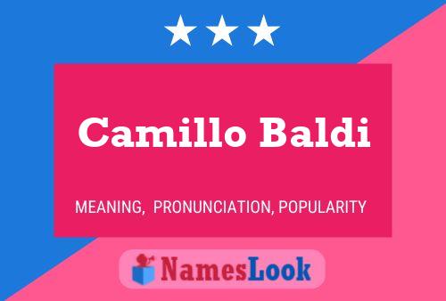 Camillo Baldi Name Poster