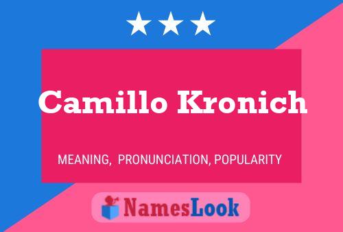 Camillo Kronich Name Poster