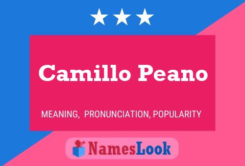 Camillo Peano Name Poster