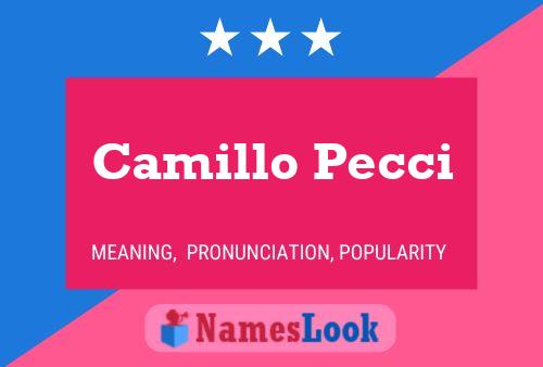 Camillo Pecci Name Poster