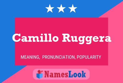 Camillo Ruggera Name Poster