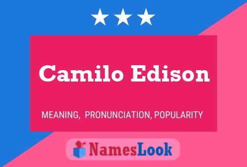 Camilo Edison Name Poster