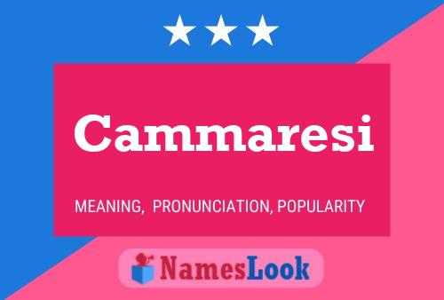 Cammaresi Name Poster