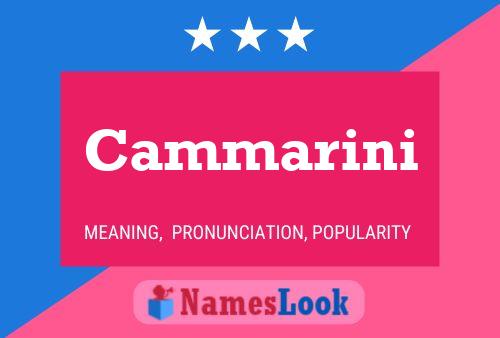 Cammarini Name Poster