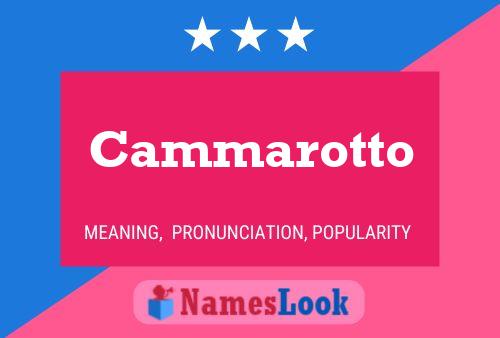 Cammarotto Name Poster