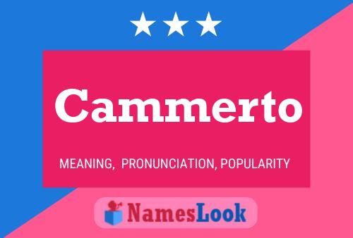 Cammerto Name Poster