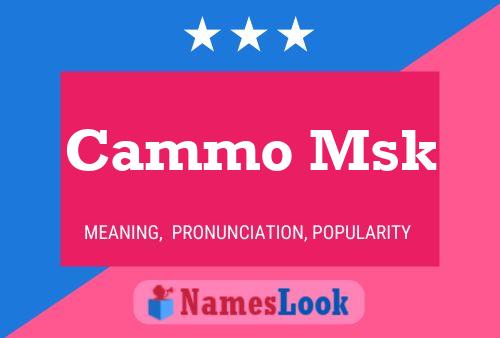 Cammo Msk Name Poster