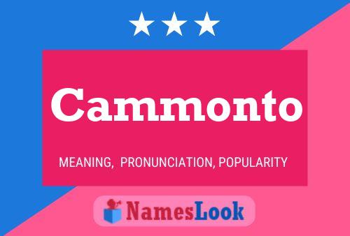 Cammonto Name Poster