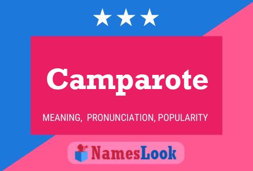 Camparote Name Poster