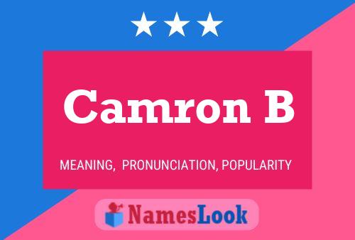 Camron B Name Poster