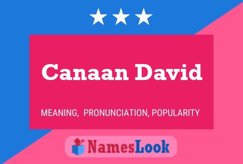 Canaan David Name Poster