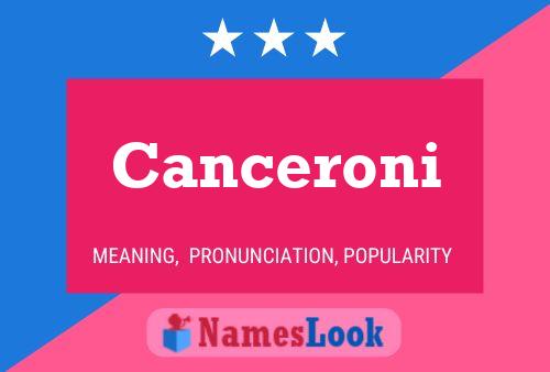 Canceroni Name Poster