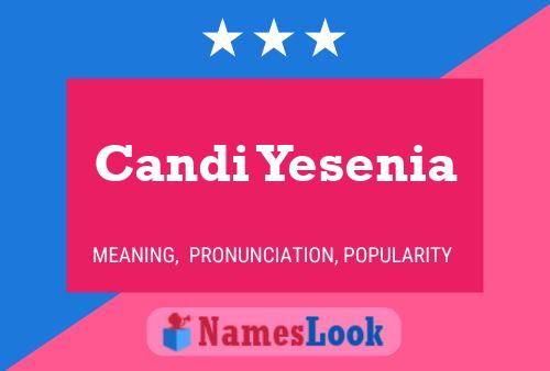 Candi Yesenia Name Poster