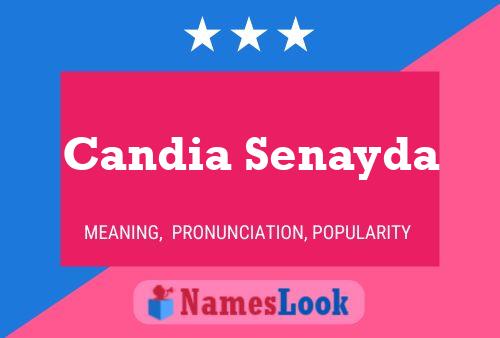 Candia Senayda Name Poster