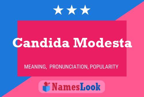 Candida Modesta Name Poster