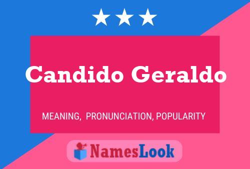 Candido Geraldo Name Poster