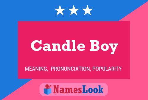 Candle Boy Name Poster