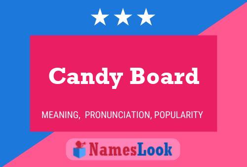 Candy Board Name Poster