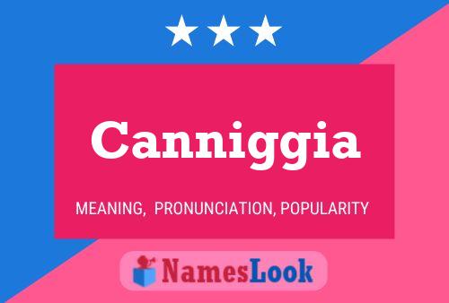 Canniggia Name Poster