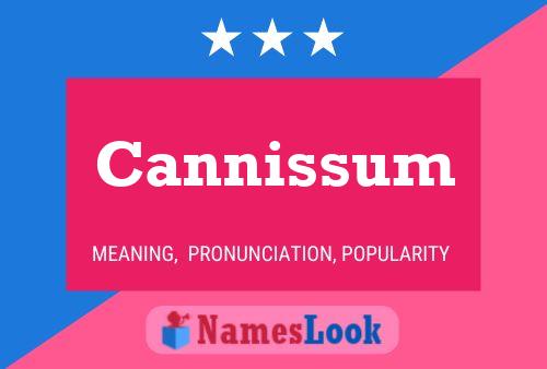 Cannissum Name Poster