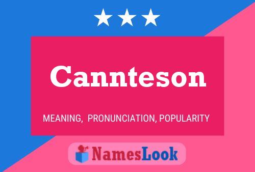 Cannteson Name Poster