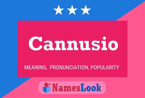 Cannusio Name Poster