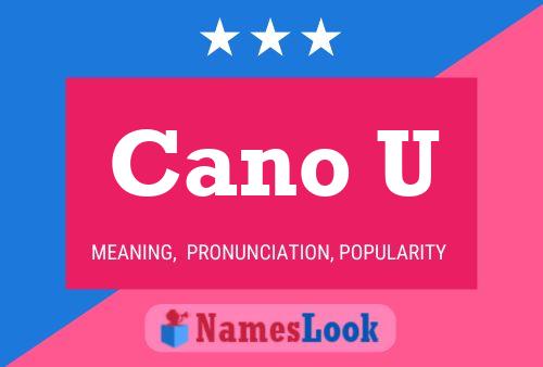 Cano U Name Poster