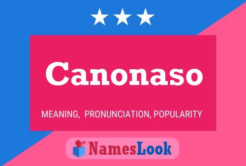 Canonaso Name Poster