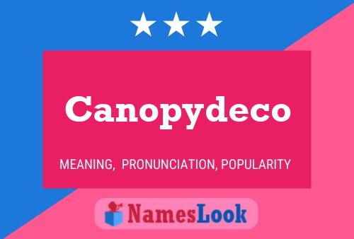 Canopydeco Name Poster