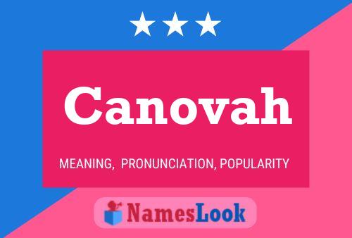 Canovah Name Poster