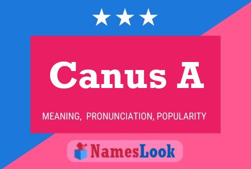 Canus A Name Poster