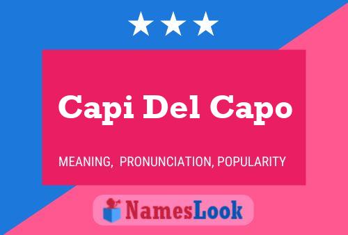 Capi Del Capo Name Poster