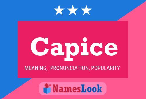 Capice Name Poster