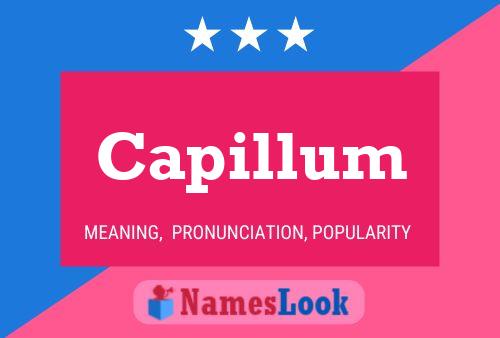 Capillum Name Poster