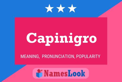 Capinigro Name Poster