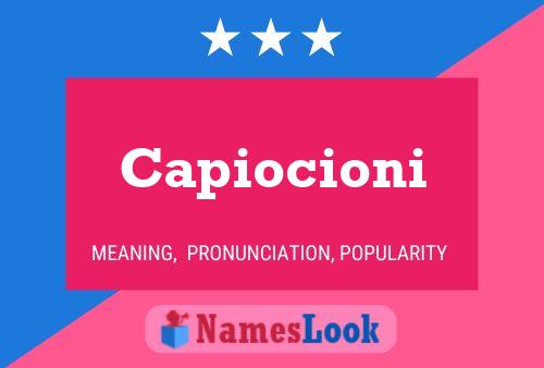 Capiocioni Name Poster