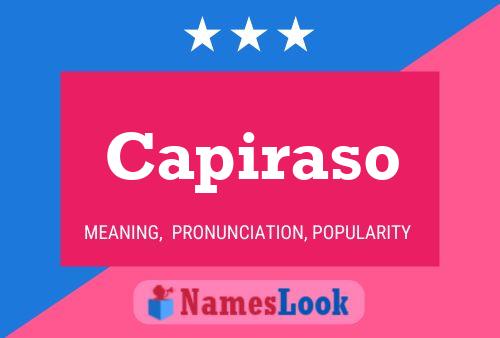 Capiraso Name Poster