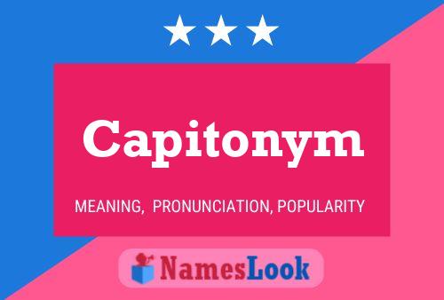 Capitonym Name Poster