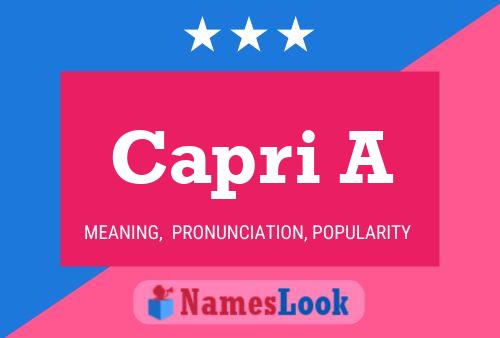 Capri A Name Poster