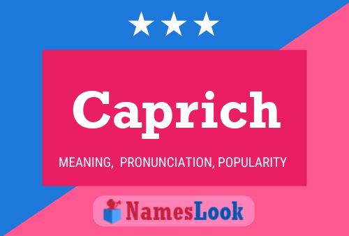 Caprich Name Poster