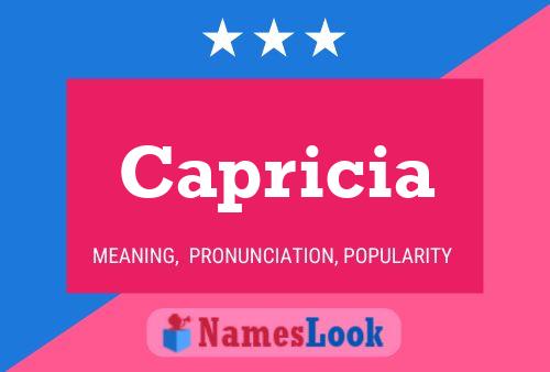 Capricia Name Poster