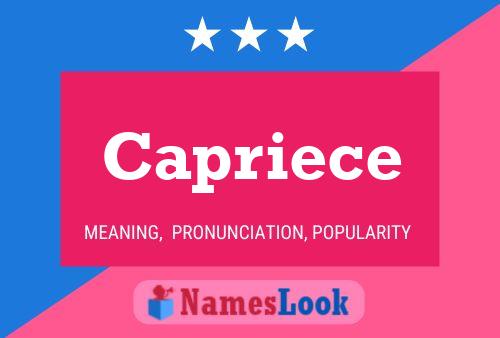 Capriece Name Poster