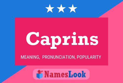 Caprins Name Poster