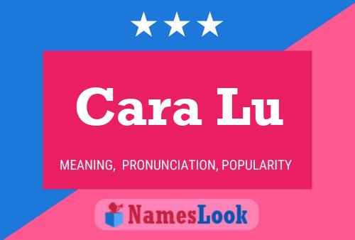 Cara Lu Name Poster