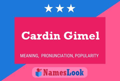 Cardin Gimel Name Poster