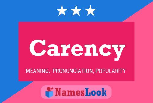 Carency Name Poster