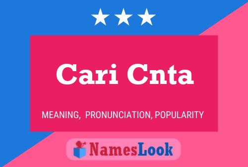 Cari Cnta Name Poster