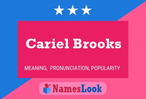 Cariel Brooks Name Poster