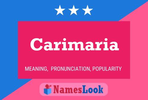 Carimaria Name Poster