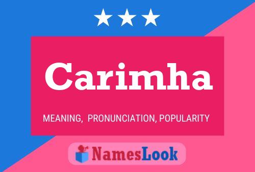 Carimha Name Poster